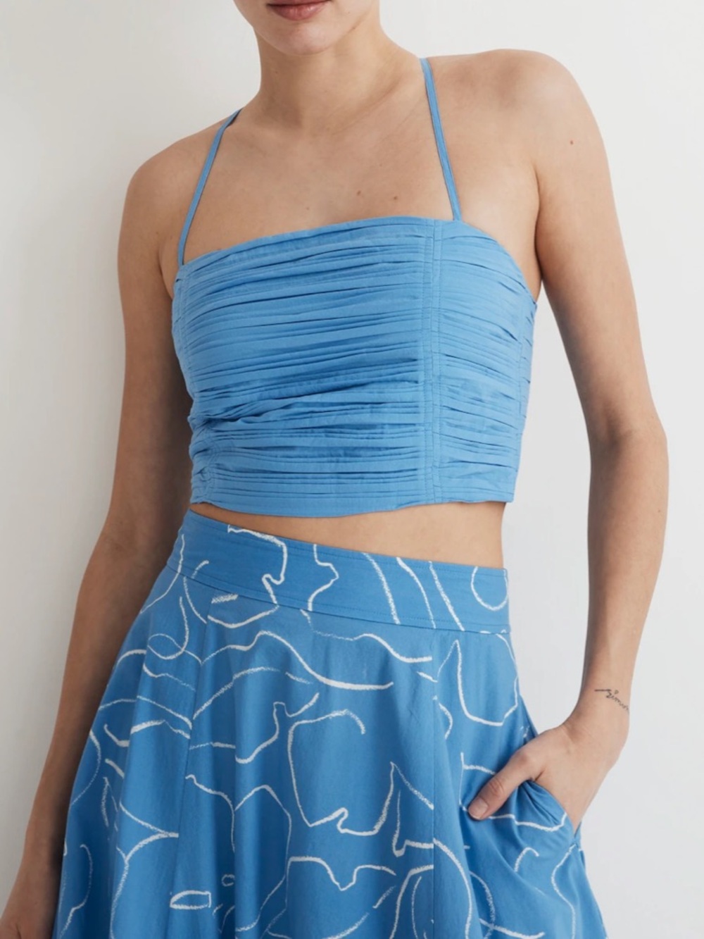 Madewell Poplin Crop Tube Top